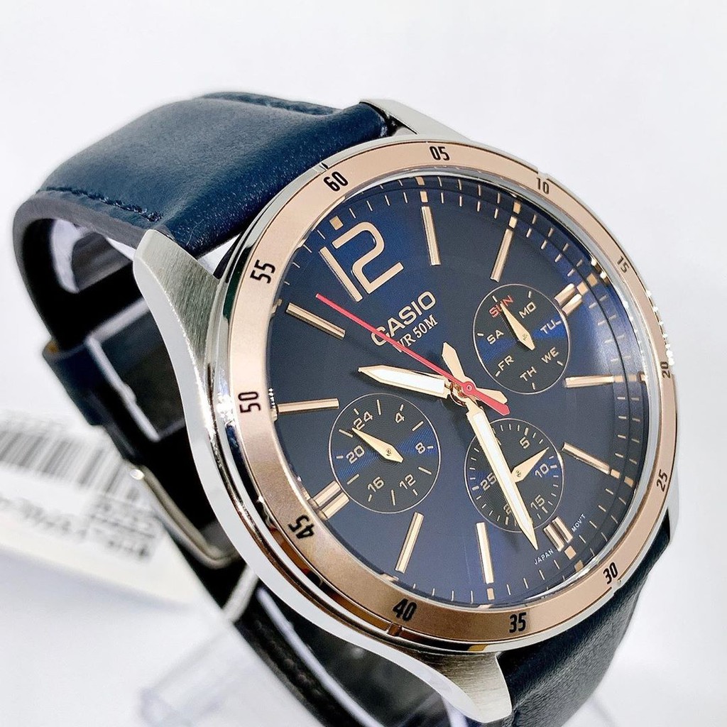 Đồng hồ Casio Nam MTP-1374 chính hãng bảo hành 1 năm Pin trọn đời