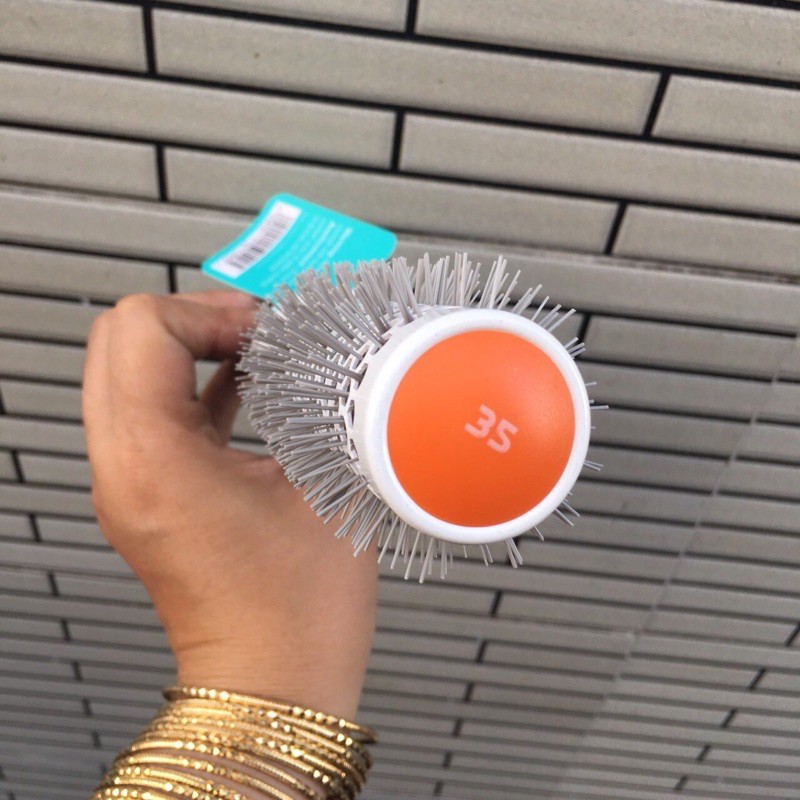 MOROCCANOIL ] LƯỢC TRÒN GỐM SẤY XOĂN MOROCCANOIL CERAMIC ROUND BRUSH CHÍNH HÃNG size 35mm