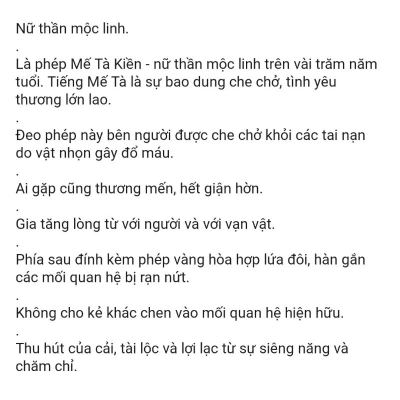 NỮ THẦN MỘC LINH