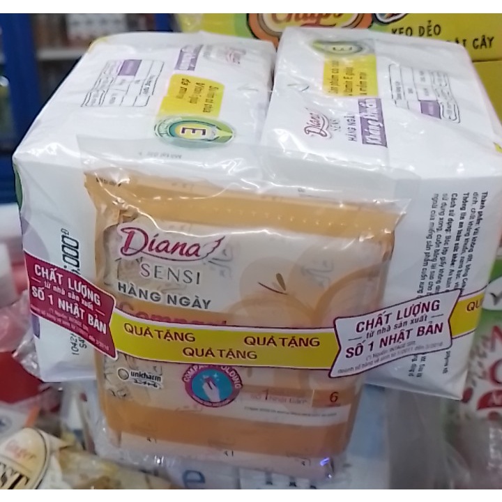 [COMBO 2 GÓI] Băng vệ sinh Diana Sensi 20 +2 hàng ngày kháng khuẩn - tặng 1 gói Diana sensi hàng ngày comfort 3 miếng