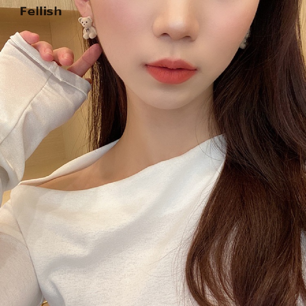 Bông tai hình gấu bông dáng dài dễ thương thời trang cho nữ 436VN