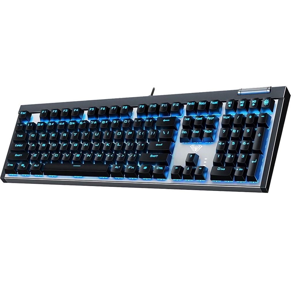 BÀN PHÍM GAMING BLUE SWITCH MÀU ĐEN LED F3030 AULA