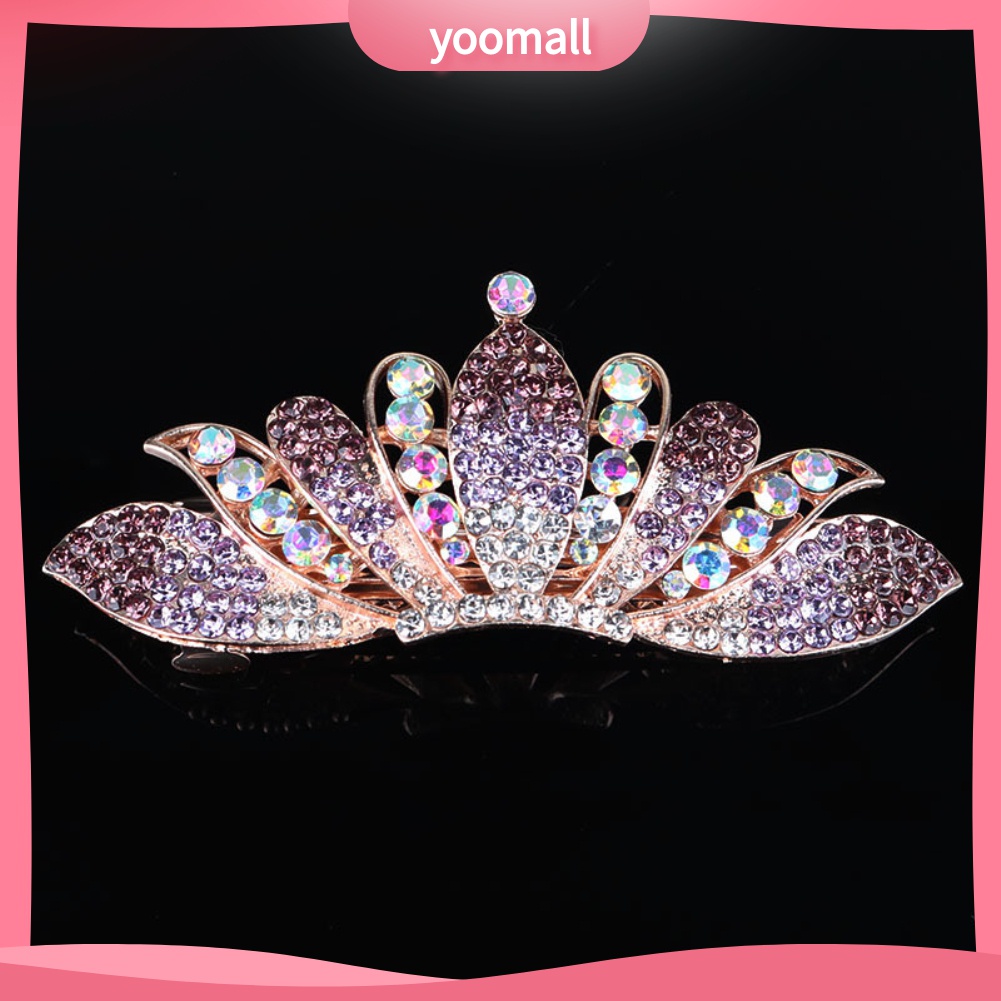 Yomall♡ Kẹp TóC HìNh Vương MiệN ĐíNh Kim Cương Giả ThờI Trang Cho Nữ