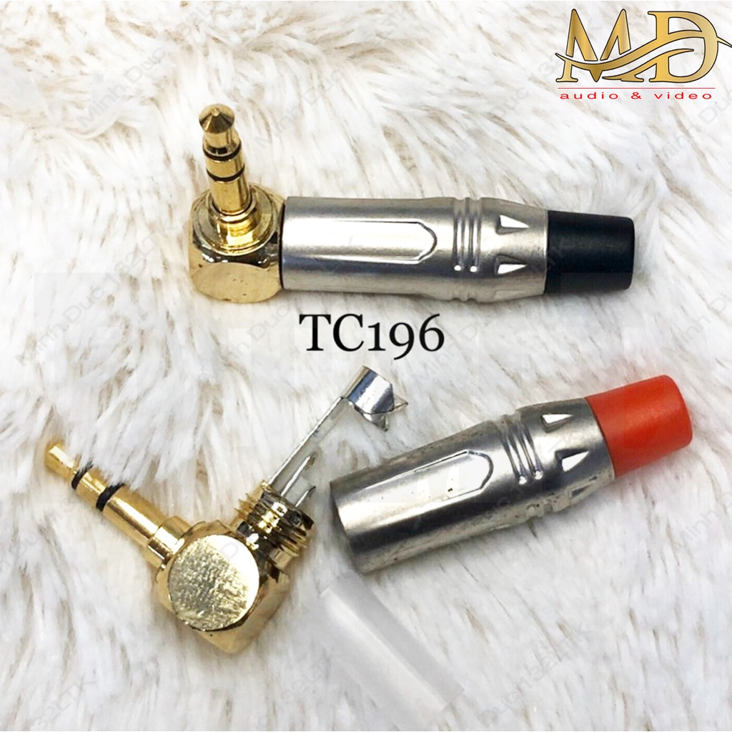 Jack 3.5mm - Đầu giắc 3.5 ly, Jack 3 ly cong chữ L hàn dây