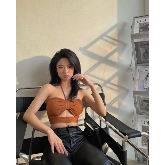 KHO SỈ BOHOME- áo croptop khoét ngực có mút
