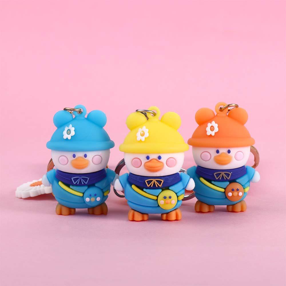 LANFY Móc Khóa Hình Vịt Con Dễ Thương Dành Cho Xe Hơi