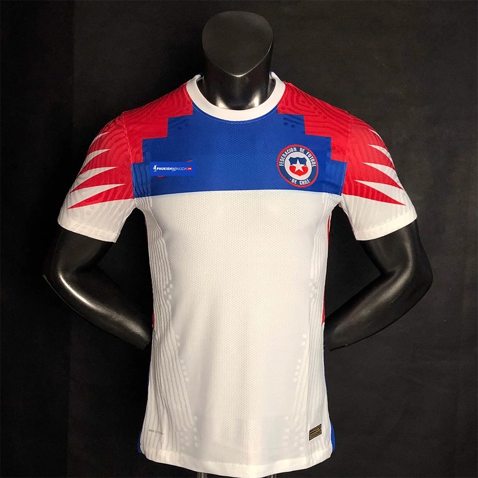 Áo đội tuyển Chile trắng Copa America 2020-2021, áo tuyển Chile Copa America sân khách 2021 trắng SF (Thái Lan)