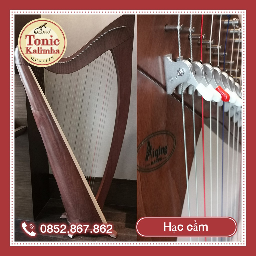 Đàn Lyre Harp đàn hạc thủ công Tặng phụ kiện giáo trình bảo hành thân đàn 10 năm tặng đàn kalimba 17 phím KATENE-W01030