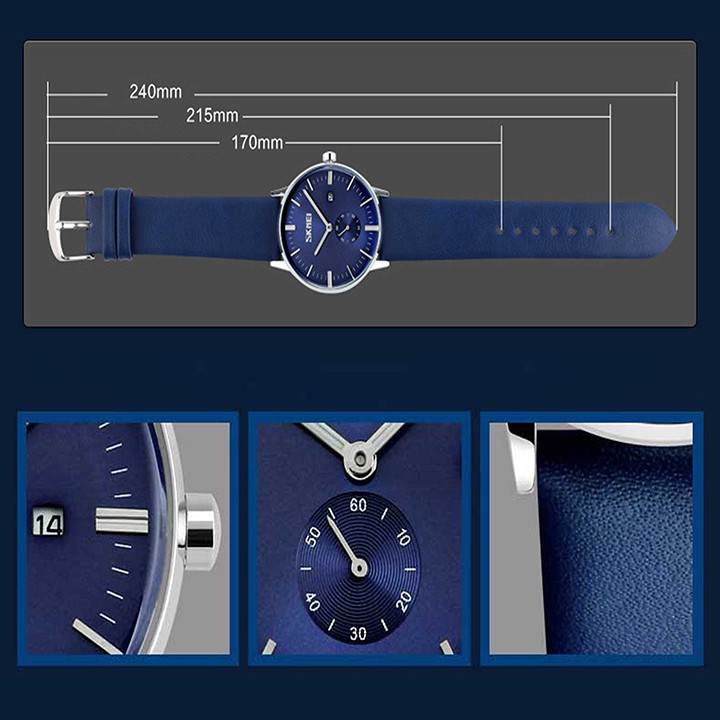 ĐỒNG HỒ DÂY DA NAM CAO CẤP CHÍNH HÃNG SKMEI 9083 Bán lẻ giá sỉ