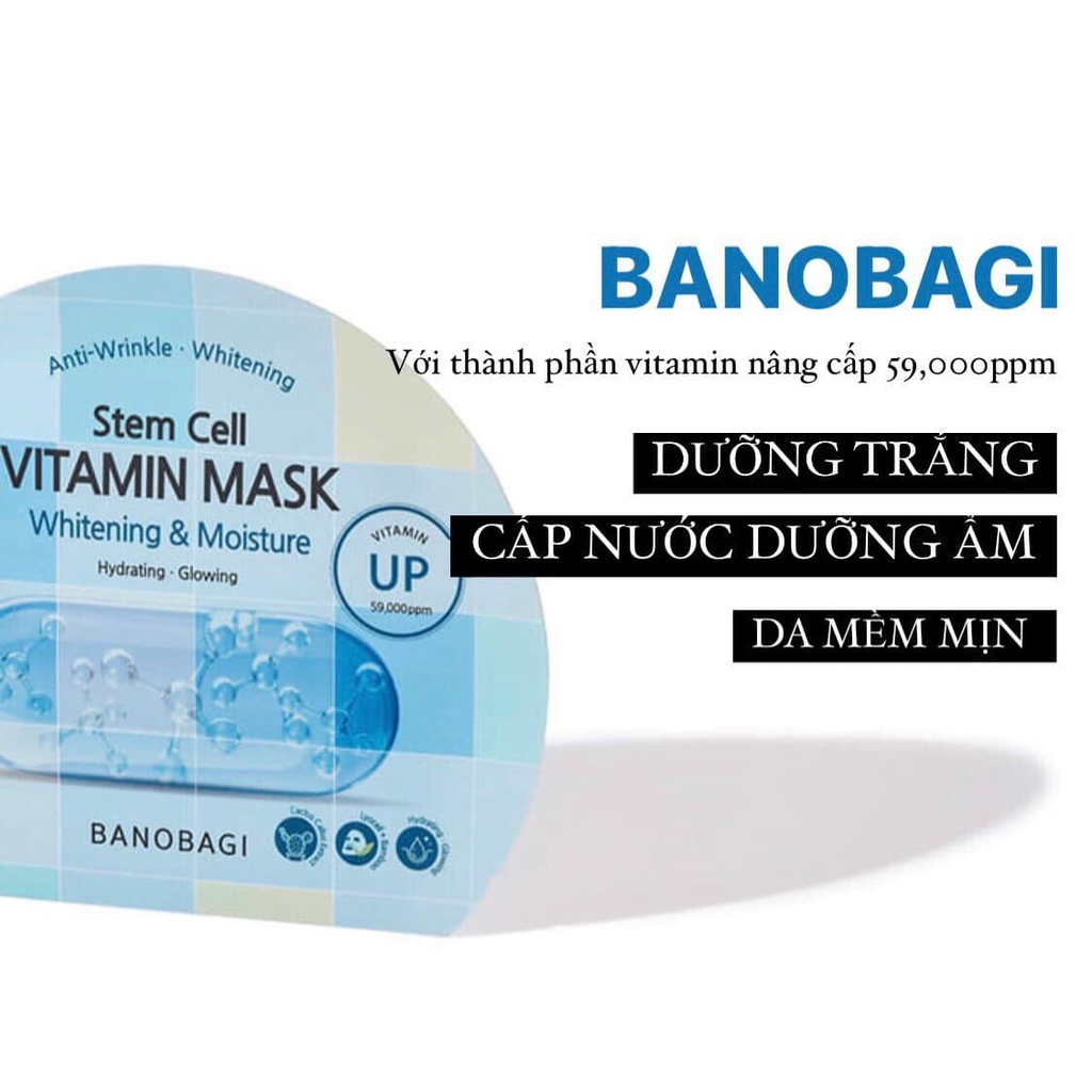 Mặt Nạ BANOBAGI Vitamin Mask Mẫu Mới Nâng Cấp 2022 Nhập Khẩu Chính Hãng