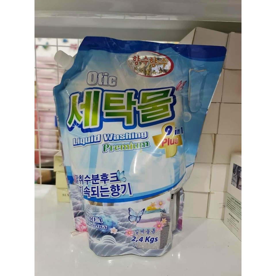[GIÁ SỈ] Nước giặt xả gói 2400ml 9in1 Otic công nghệ Hàn Quốc hương nước hoa dịu nhẹ thơm lâu
