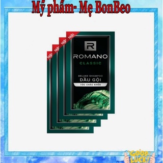 Set 14 gói dầu gội Romano Classic 5g/gói