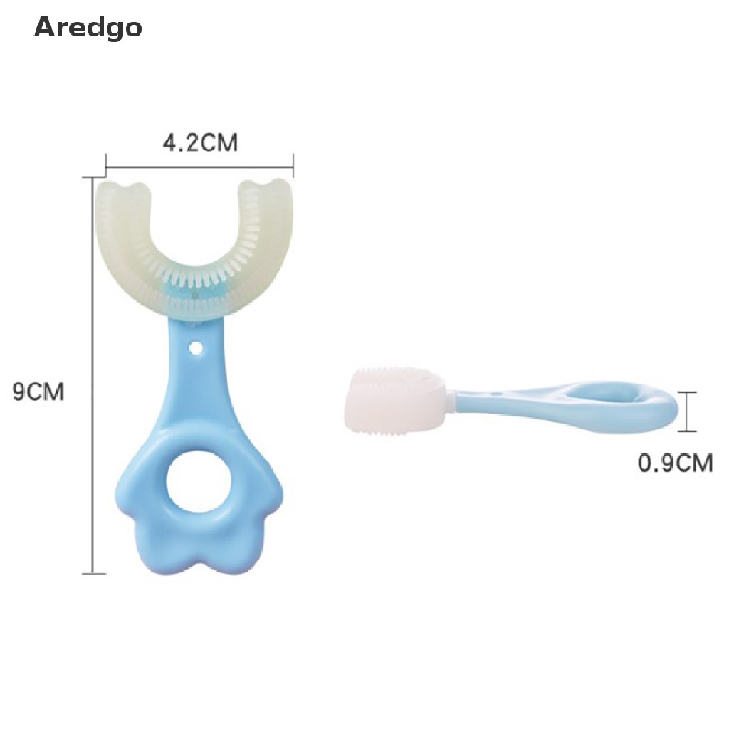 Bàn chải đánh răng silicon hình chữ U an toàn tiện dụng cho bé