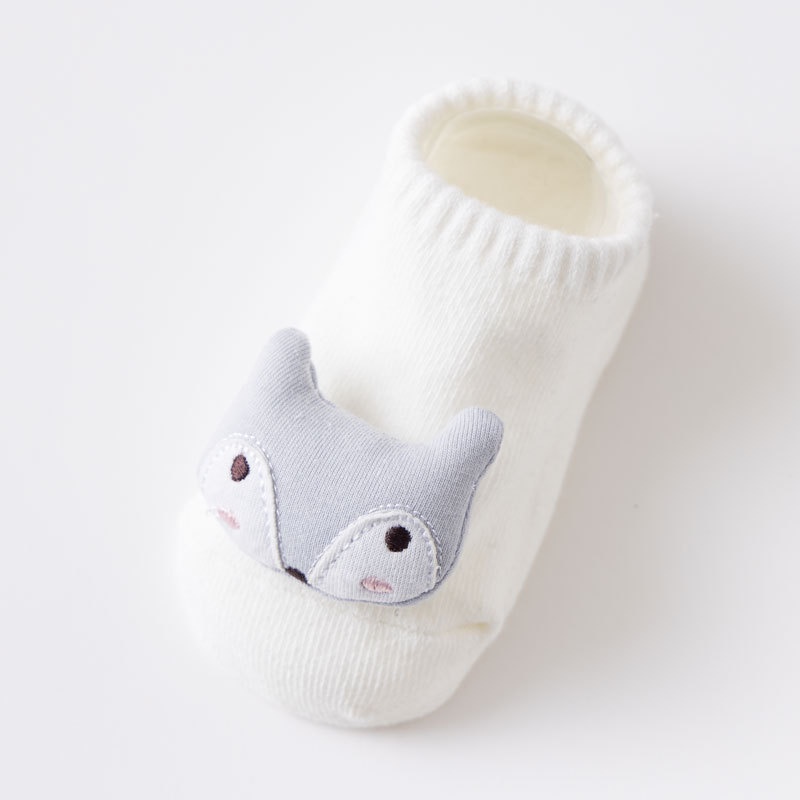 Vớ Cotton Mềm Thoáng Khí Chống Trượt In Họa Tiết Động Vật Hoạt Hình Dễ Thương Dành Cho Các Bé