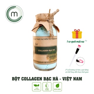 Bột collagen bạc hà MỘC đắp mặt nạ dưỡng da trắng hồng giảm mụn dạng mask chai 100ml và 200ml