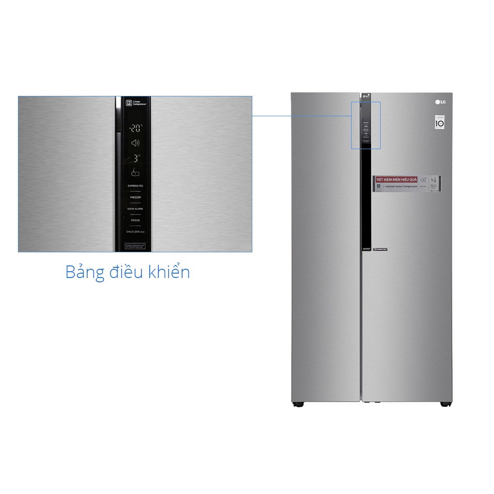 Tủ lạnh LG Inverter 613 lít GR-B247JDS - Hàng chính hãng