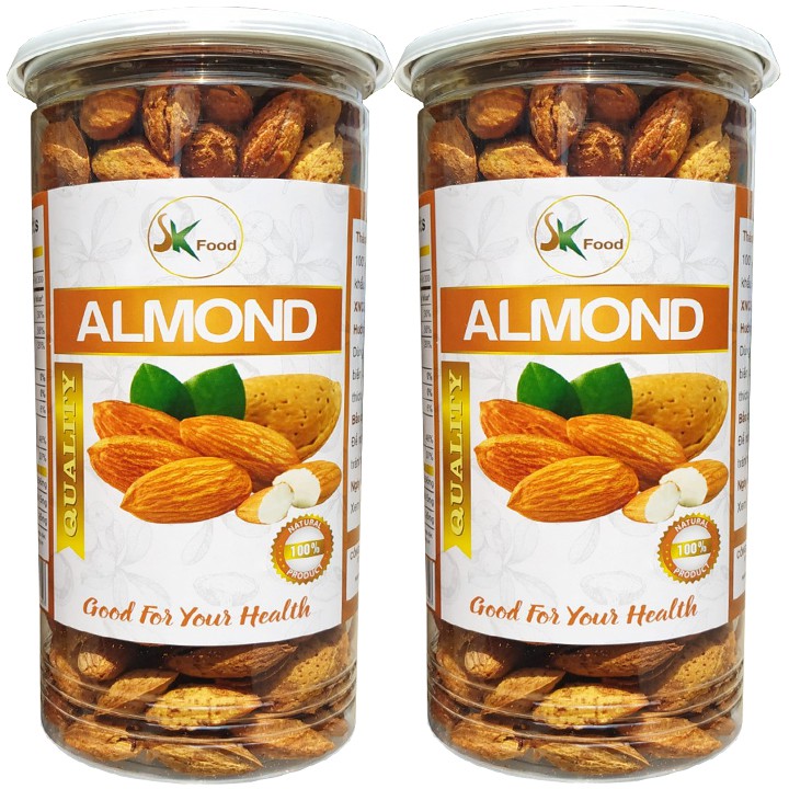 2 HŨ 900G HẠNH NHÂN MỸ VỎ MỎNG CHUẨN HÀNG NHẬP THƯƠNG HIỆU SK FOOD