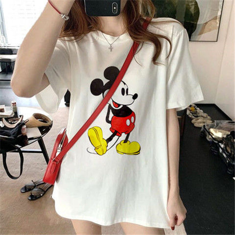 Áo Thun Tay Ngắn In Hình Chuột Mickey Phong Cách Hàn Quốc 39tn - 6 Kiểu Lựa Chọn Cho Nữ 288