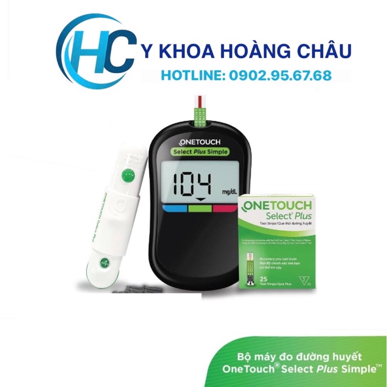 [CHÍNH HÃNG] Máy đo đường huyết One Touch Select Plus Simple (Tặng kèm lọ 25 que thử)