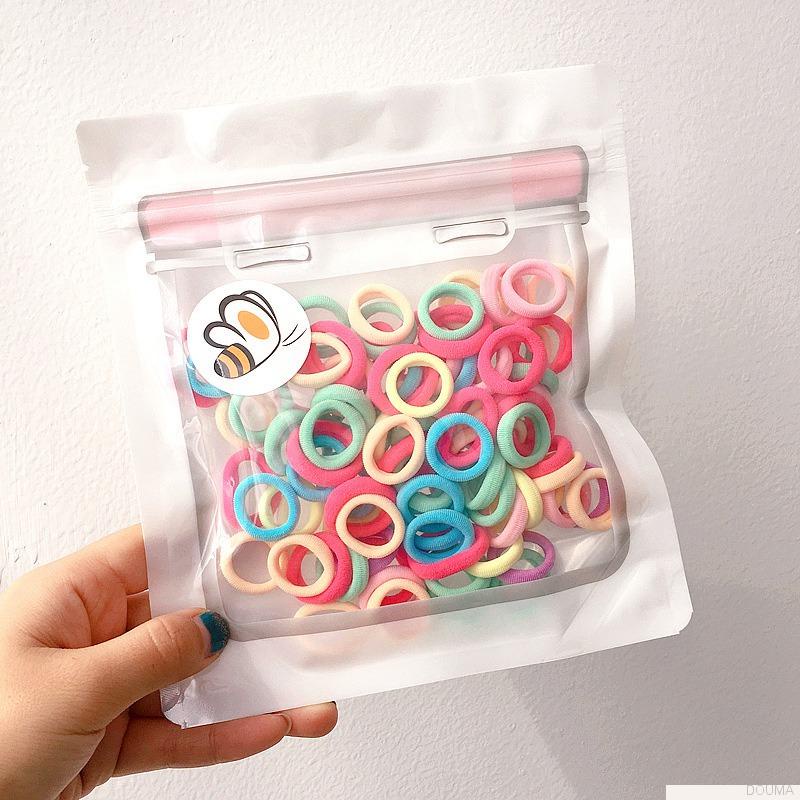 Dây buộc tóc cao su co giãn màu sắc ngọt ngào xinh xắn cho bé gái