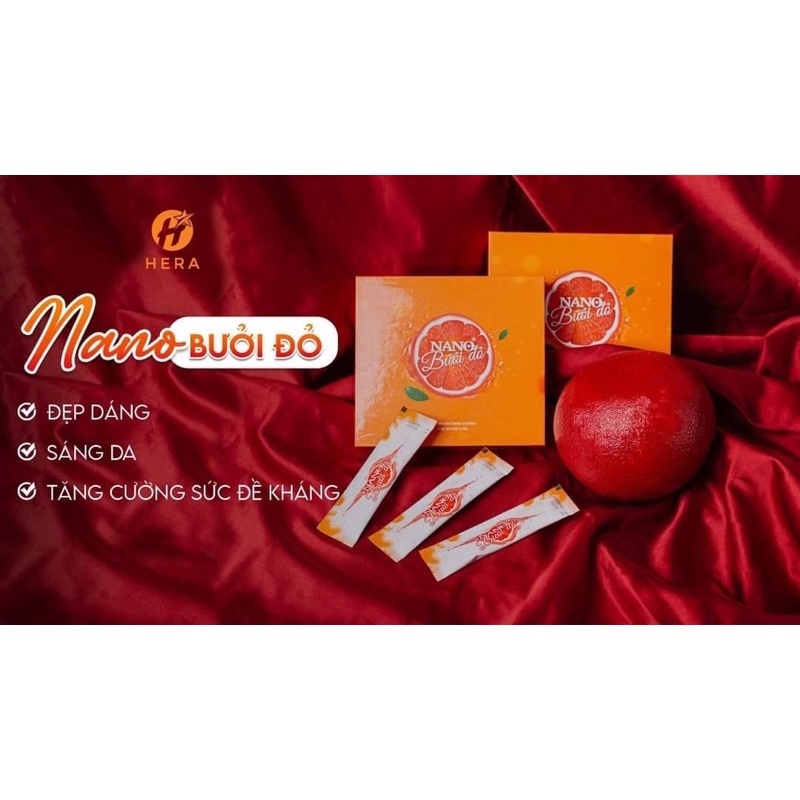 Nano bưởi đỏ HERARISE – Giúp đẹp da, giữ dáng hộp 20 gói/5g