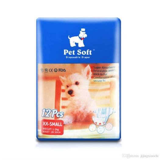 Bịch 12 miếng Tã bỉm vệ sinh cho chó mèo (giống chó đực và chó cái) an toàn cho các bé