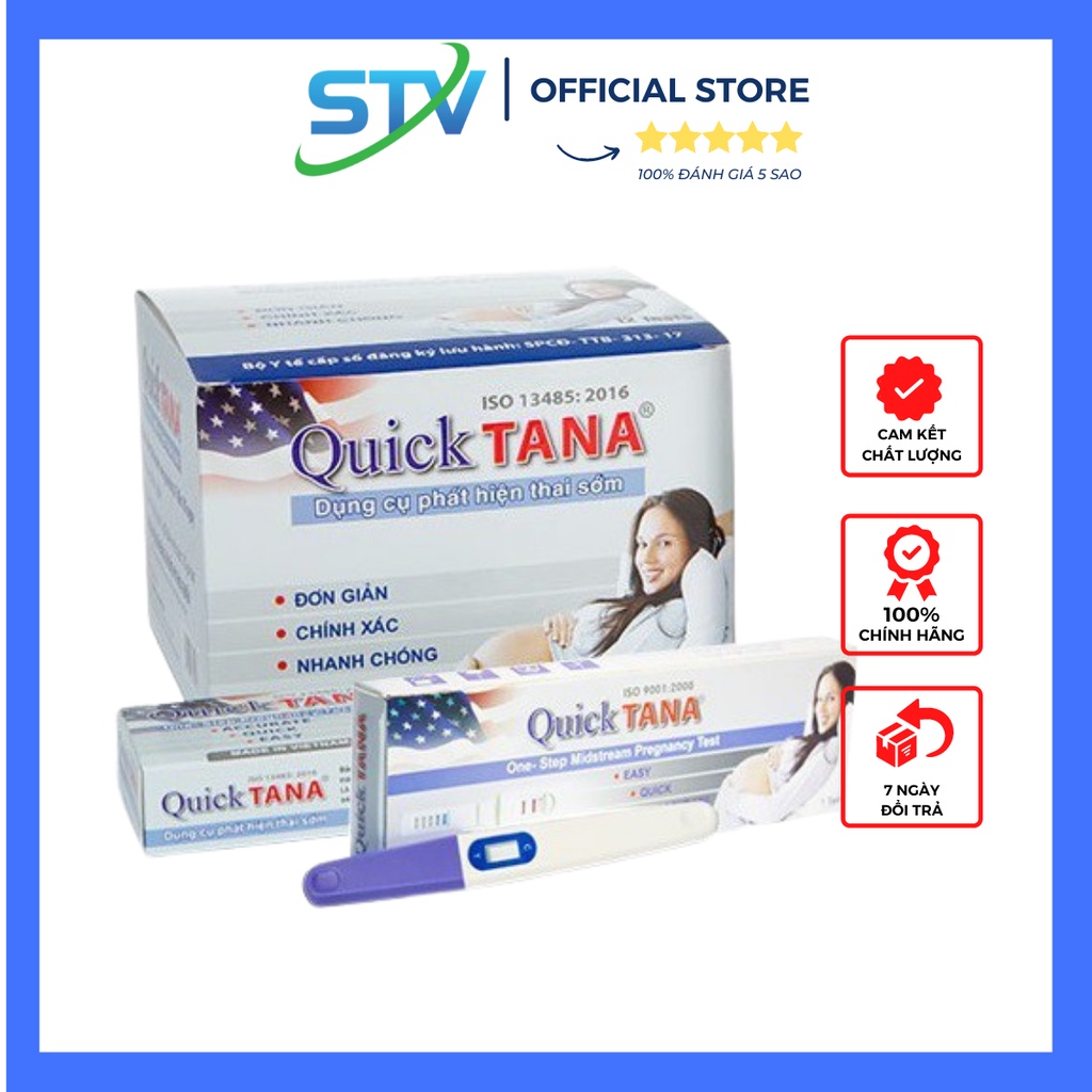 Bút Thử Thai Quicktana Tanaphar 2 Vạch Nhanh Chóng, Chính Xác Test Thử Thai Hai Vạch Sớm Hiệu Quả Tức Thì.