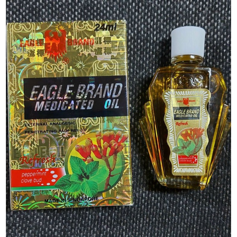 DẦU GIÓ XANH EAG.LE BRAND SINGAPORE BOR.DEN HÀNG XUẤT MỸ & NHẬP MỸ 2 NẮP