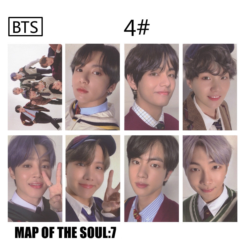 Set 8 thẻ hình nhóm nhạc BTS 2020 MAP OF THE SOUL 7