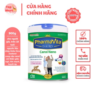 Sữa bột PharmaVita Canxi Nano 900g - Dành cho người trên 18 tuổi, người loãng xương, ăn uống kém