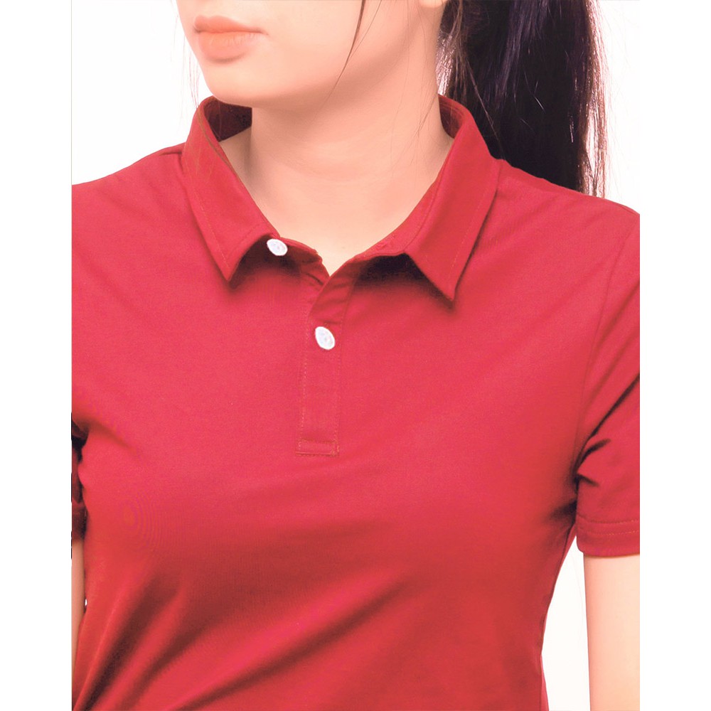 Áo thun nữ Cổ Sơ Mi (Cổ trụ) TOLI, chất cotton 4 chiều mềm mịn, co dãn Màu đỏ | BigBuy360 - bigbuy360.vn