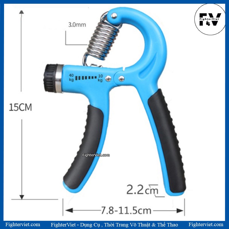 Kìm Bóp Tay Tập Cơ Tay Đa Năng Cao Cấp Có Lò Xo Điều Chỉnh Lực Đếm Số