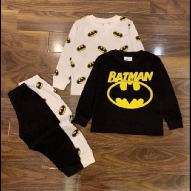 Set bộ batman màu đen trắng cho bé trai