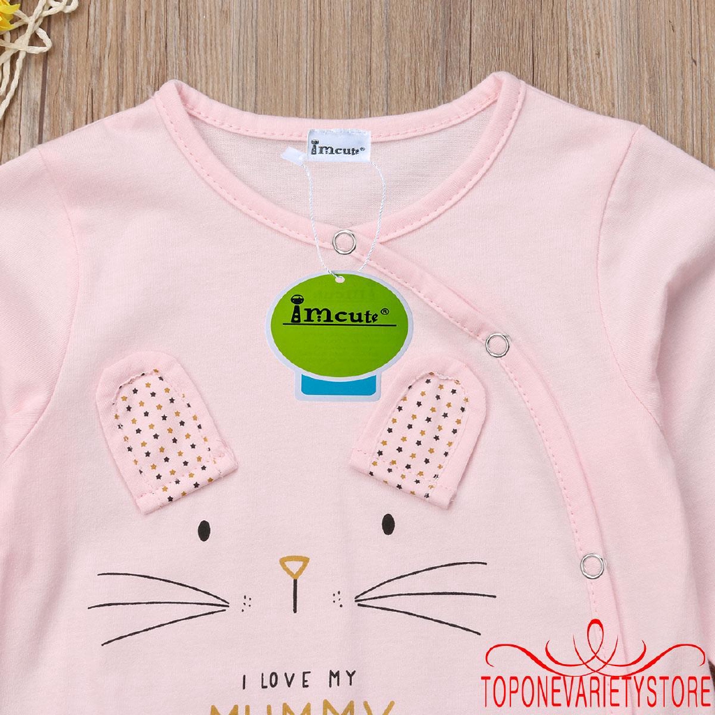 Bộ áo liền quần in chữ DADDY MUMMY dễ thương cho trẻ sơ sinh