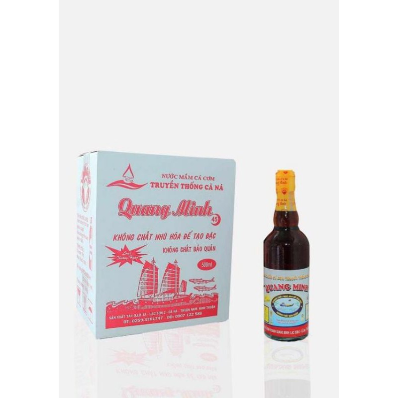Thùng 6 chai 500ml 45 độ nước mắm Quang Minh