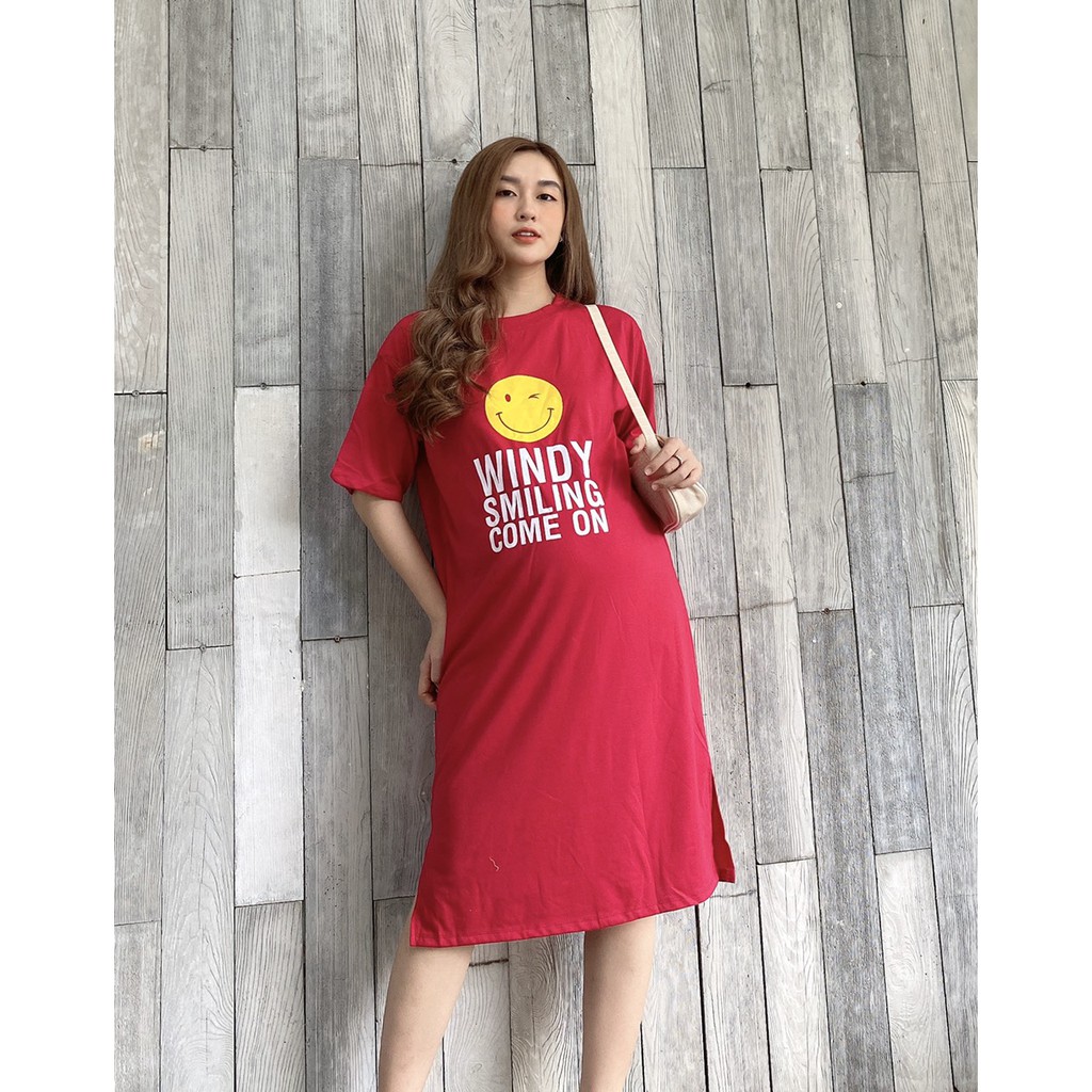 Đầm thun Bầu form suông gọn dáng