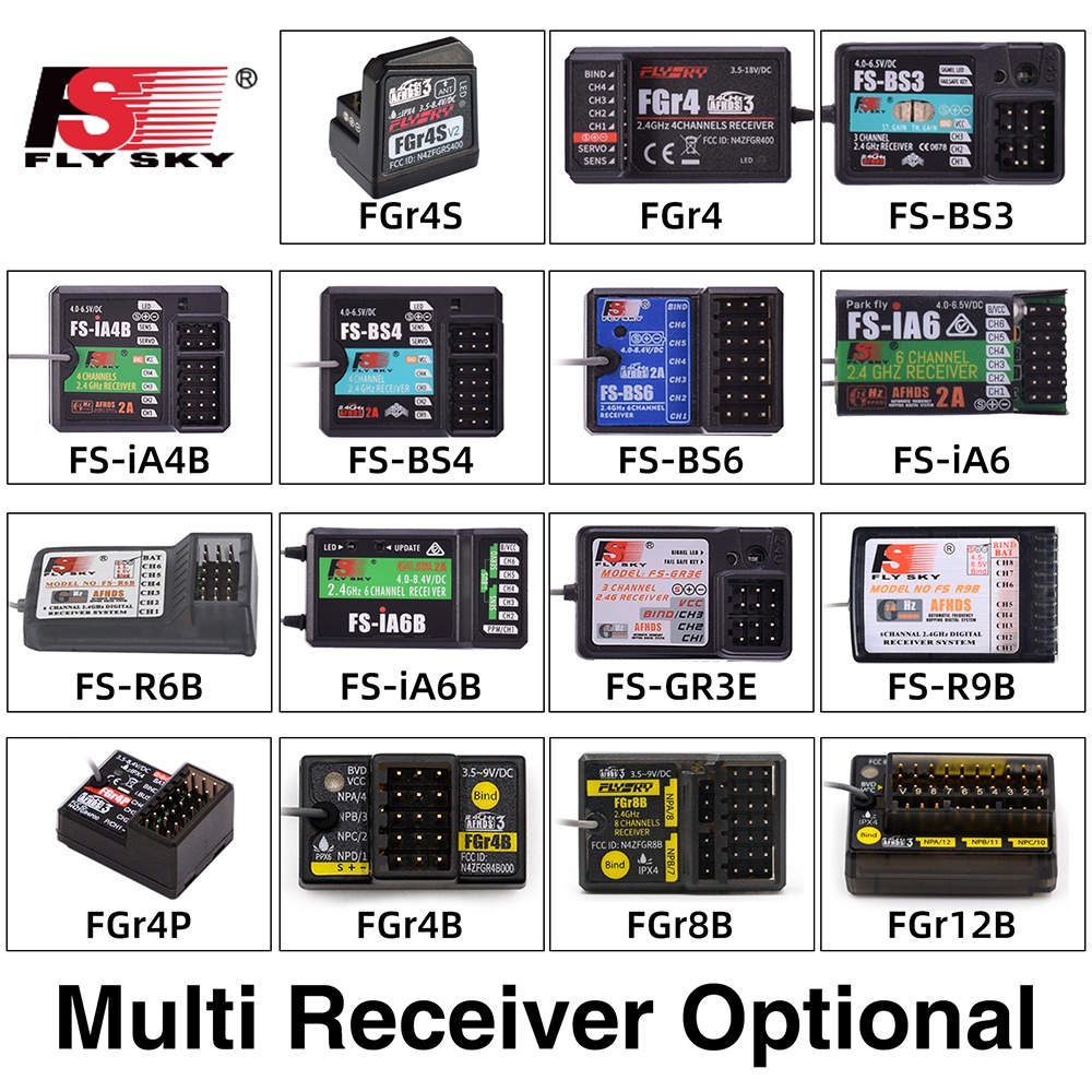 Bộ thu RC FS-BS6 Flysky FGR4S FGR4P FGR4B FS-GR3E FS-R6B FS-iA6 FS-iA6B FS-BS6 FS-R9B