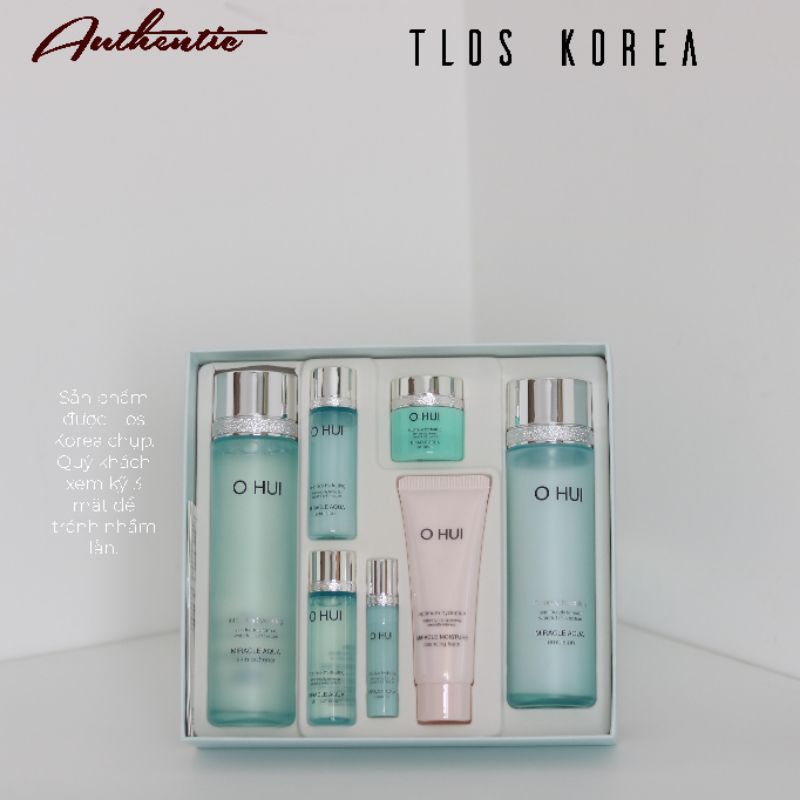 Set Ohui Xanh Aqua Cấp Nước, Kiểm Soát Bả Nhờn, Da Dầu Nhưng Mất Nước Và Da Có Dấu Hiệu Sạm Màu