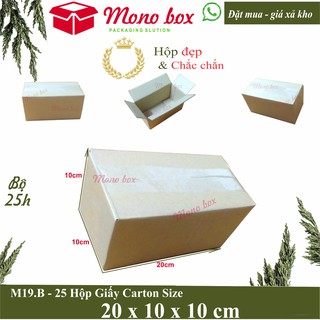 Bộ 25 hộp giấy carton 20x10x10
