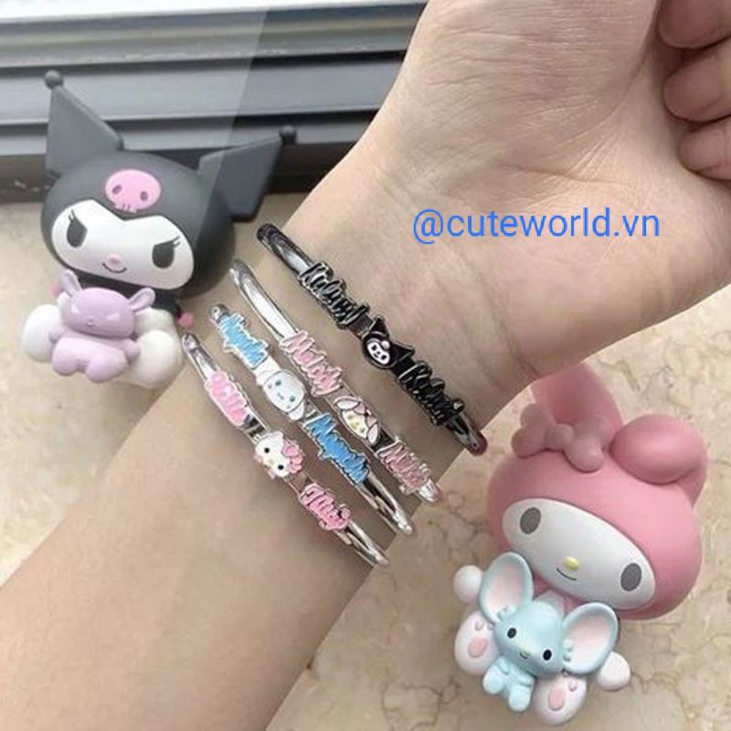 Vòng Đeo Tay Hoạt Hình Sanrio Cinnamoroll Kuromi Melody Dễ Thương