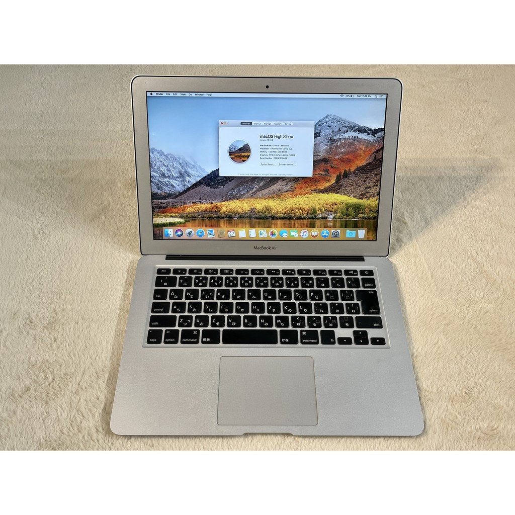 Máy tính Macbook Air (13-inch, Late 2010) Intel Core 2 Duo 1.86 GHz / RAM 4GB / SSD 256GB MC504