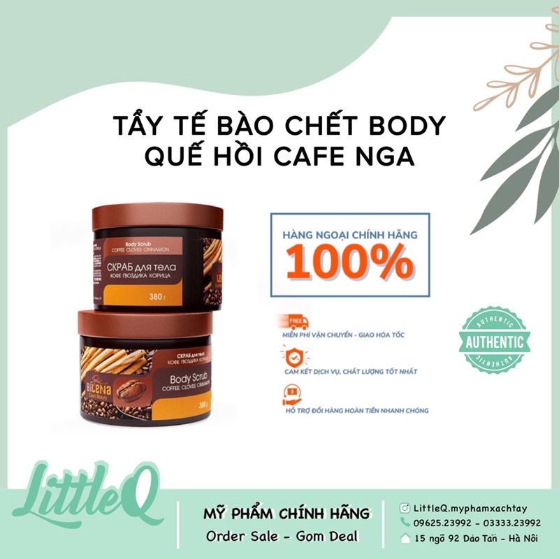 TẨY TẾ BÀO CHẾT BODY QUẾ HỒI CAFE NGA MẪU MỚI NHẤT