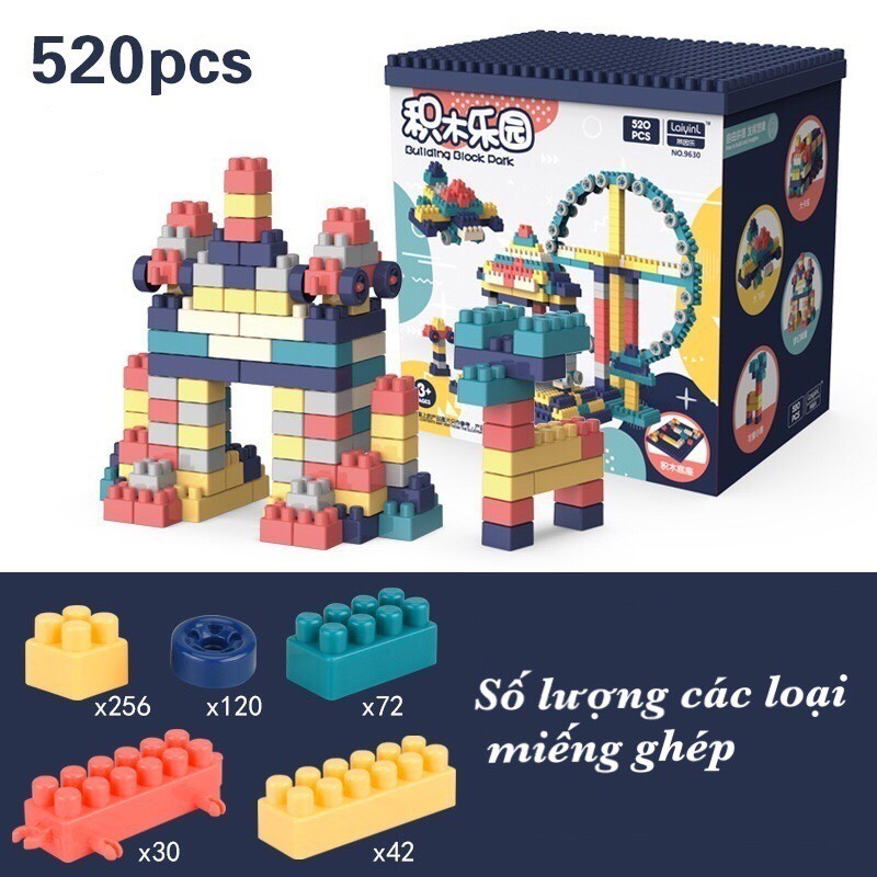 Đồ chơi xếp hình sáng tạo 520 chi tiết phát triển trí tuệ và tư duy cho bé từ 3 tuổi trở lên - DOZKIDZ