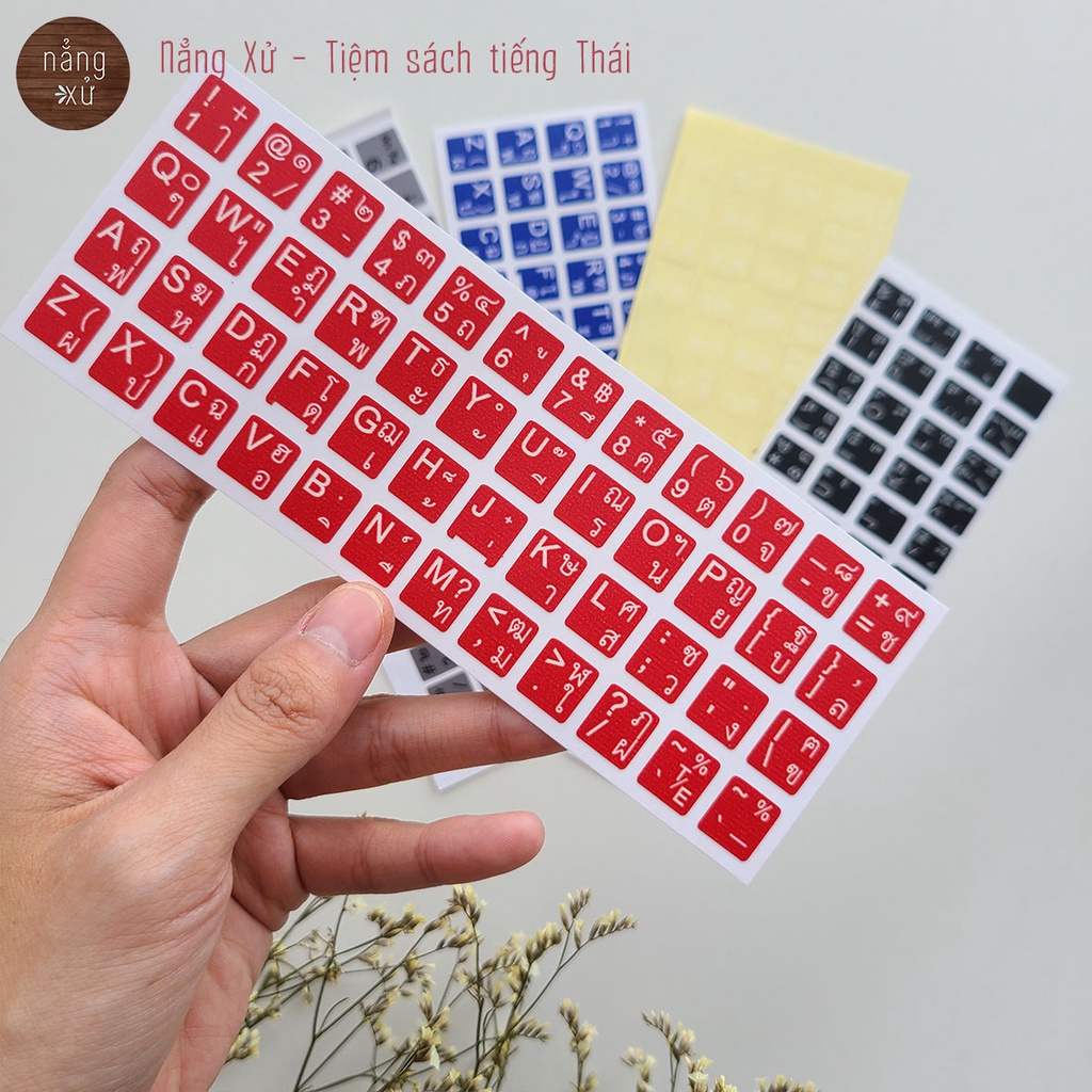 Sticker dán bàn phím tiếng Thái