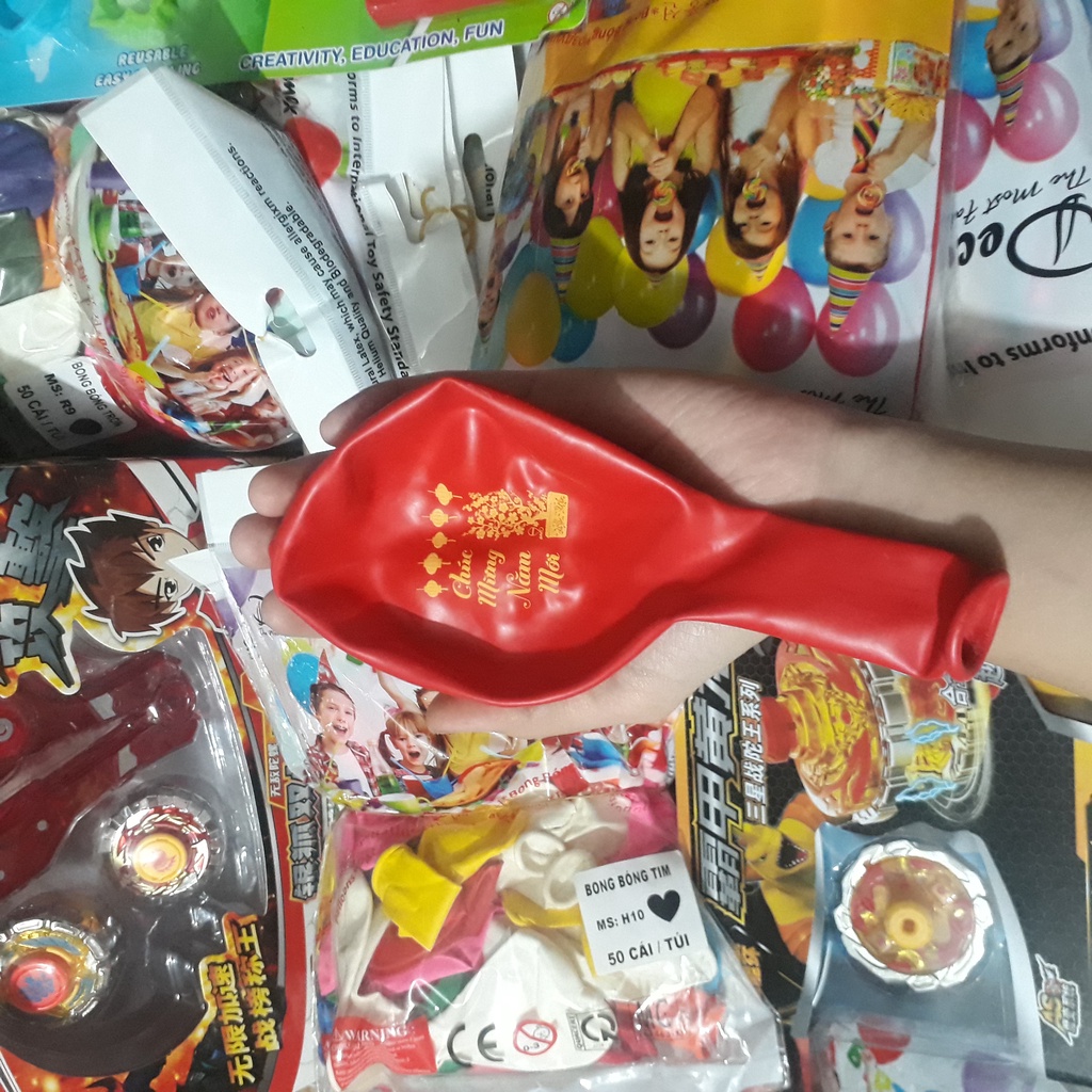 Bong Bóng To Dày In Chữ Ngày Tết Chúc mừng Năm Mới