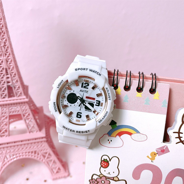 Đồng hồ thể thao nam nữ AVITE chính hãng, 2 chế độ xem giờ, giờ điện tử, giờ kim độc đáo, full chức năng AAV01 | BigBuy360 - bigbuy360.vn