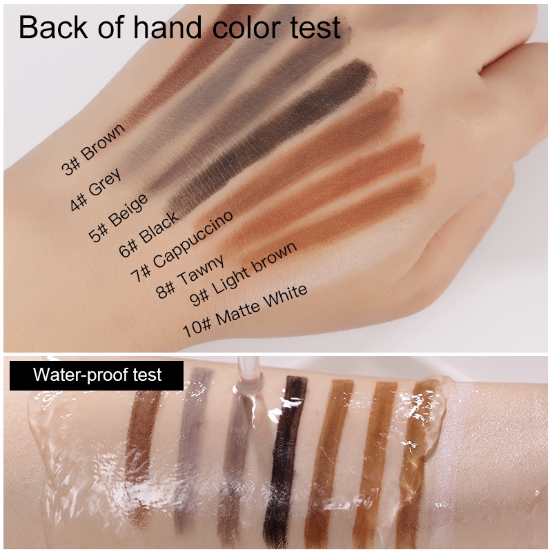 Bút chì kẻ lông mày GECOMO 9 màu không nhòe chống nước lâu dài tùy chọn