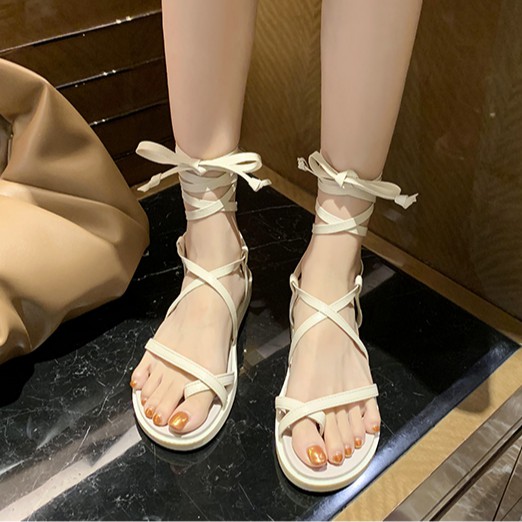 SANDAL BUỘC DÂY MŨI TRÒN ĐẾ 2,5CM