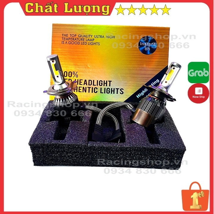 Đèn Pha Led Xe Máy LEDVNRACING.COM Đèn Pha Trợ Sáng ✨ Tăng Sáng ✨ Chân H4 (Giá 1 bóng) NPP ĐÈN LED - Hàng Chất Lượng