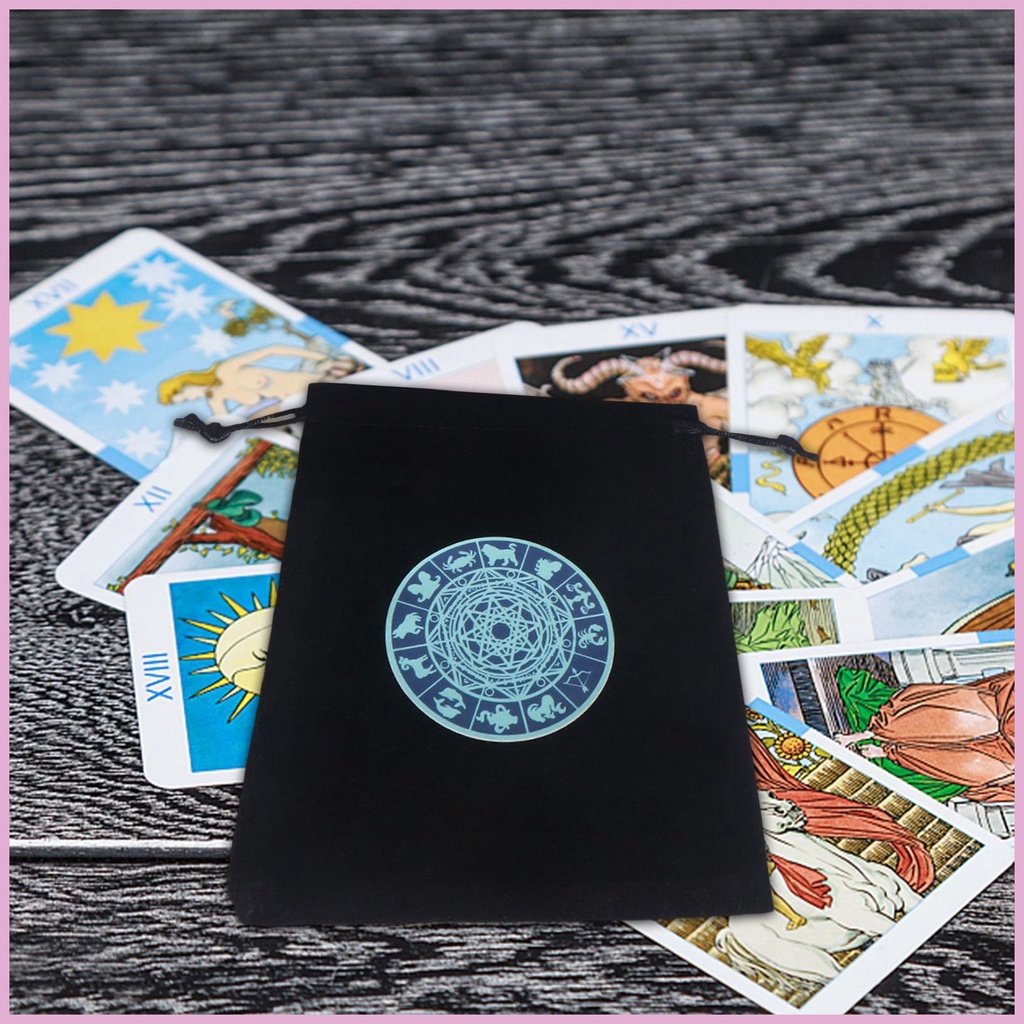 Túi Dây Rút mini Đựng Thẻ Đồ Chơi Trang Sức Màu Đen Bí Ẩn Thần Kỳ Dành Cho Gia Đình (Op)